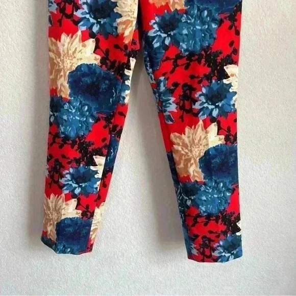 Talbots Chatman Women's Floral Ankle Slim Leg Side Zipper Tapered Pants Size 6 - Picture 9 of 10